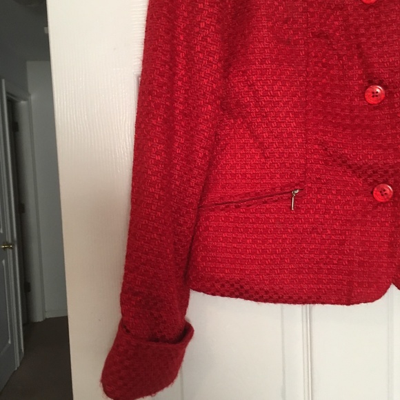 Red Button front jacket - Picture 3 of 4